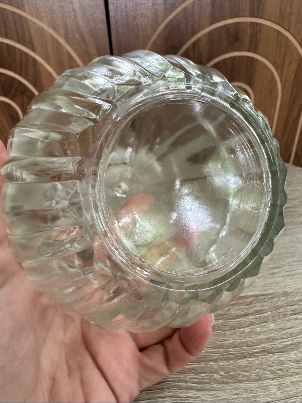 Clear Glass Apple Trinket Box Candy Dish - Picture 4 of 4